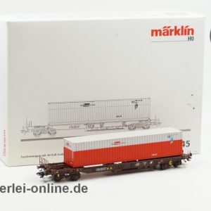 Märklin Spur H0 | 47445 Taschenwagen mit 40-Fuß Container der ÖBB | Sdgkkms Tragwagen mit OVP